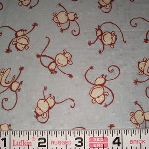 FREE SPIRIT Cotton Novelty Sewing  Fabric MONKEY TOSS - 1.5 Yards